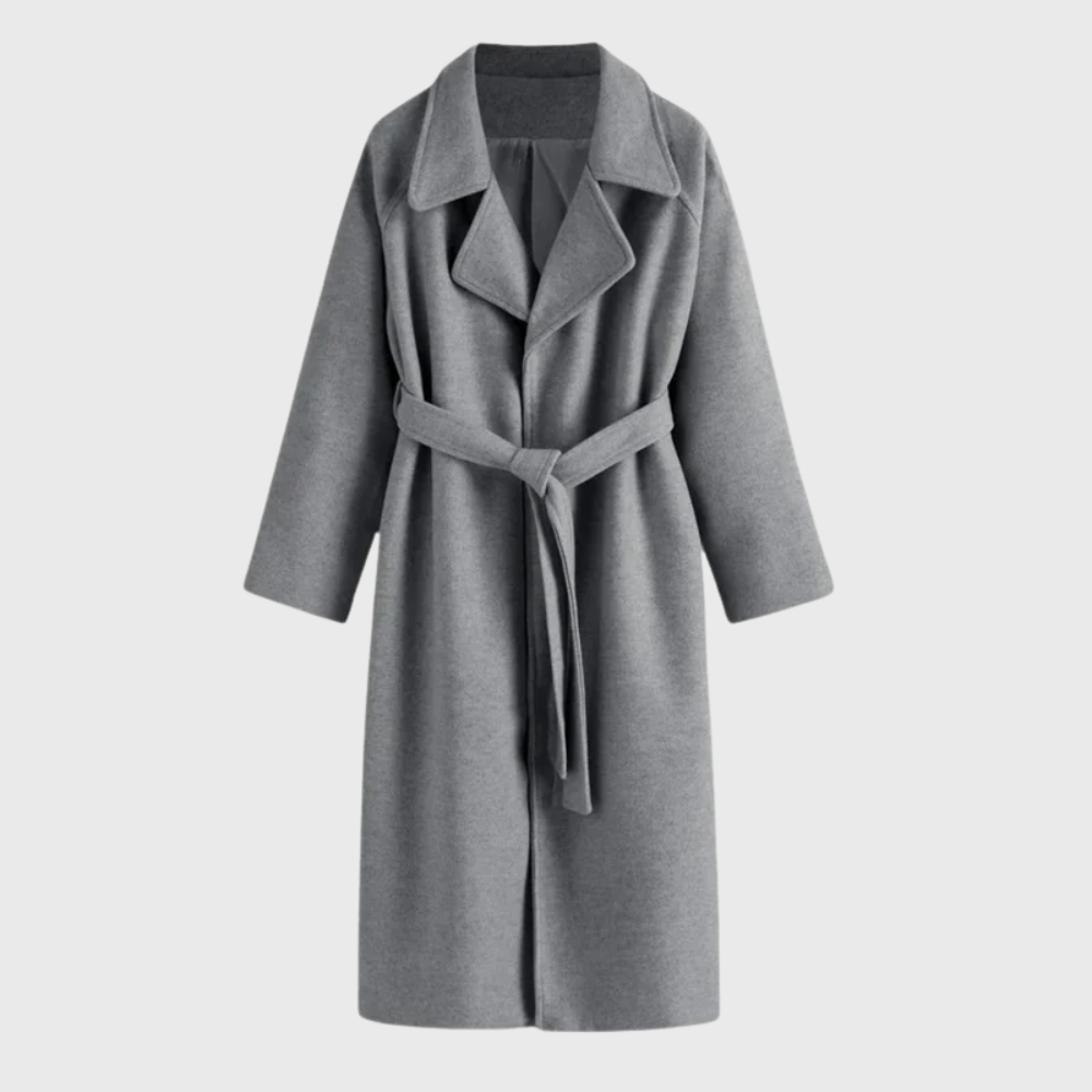 Women's Wool Blend Belted Coat | Longline Winter Coat