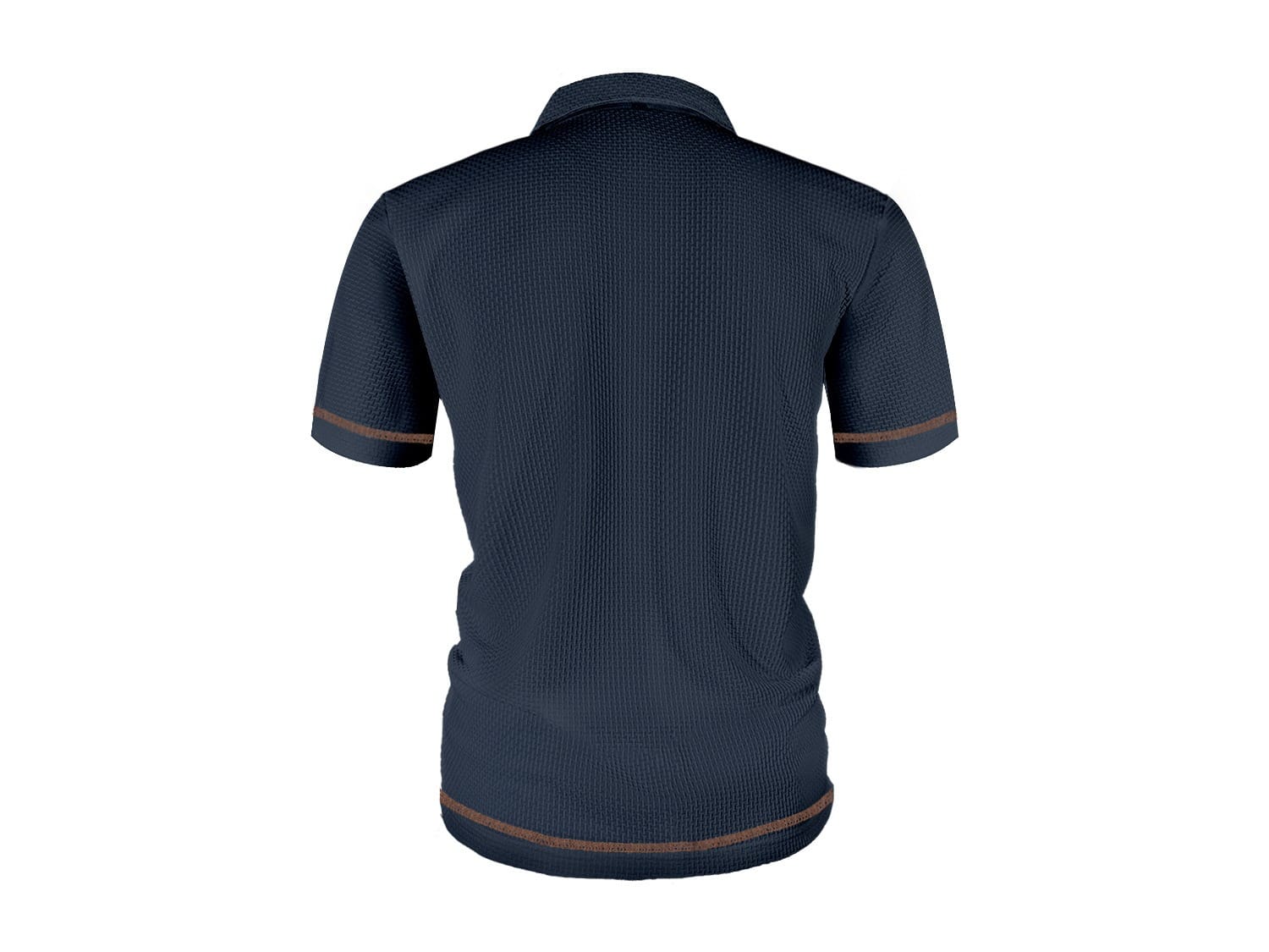 Men’s Textured Short Sleeve Polo Shirt