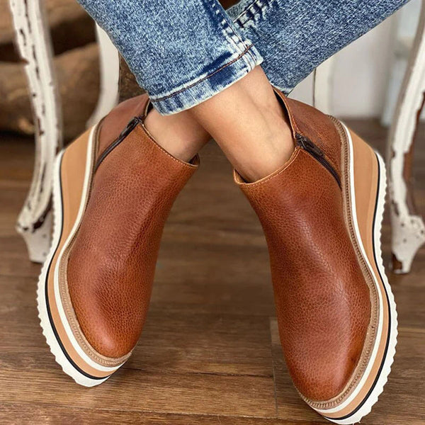 Women's Waterproof Ankle Boots with Side Zip