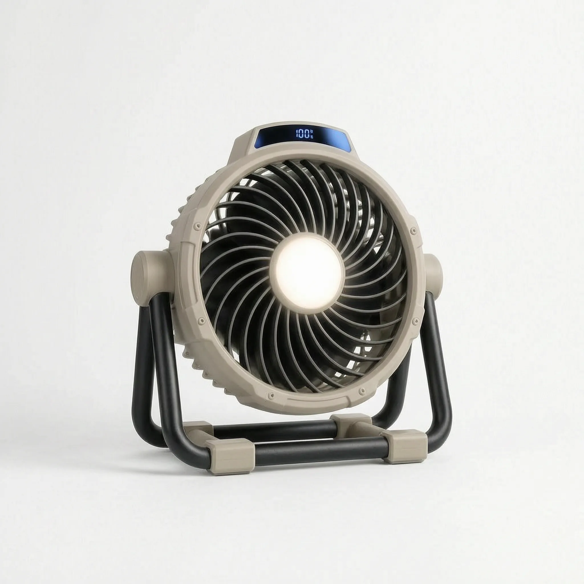 Camping Fan with LED Light and Carry Case
