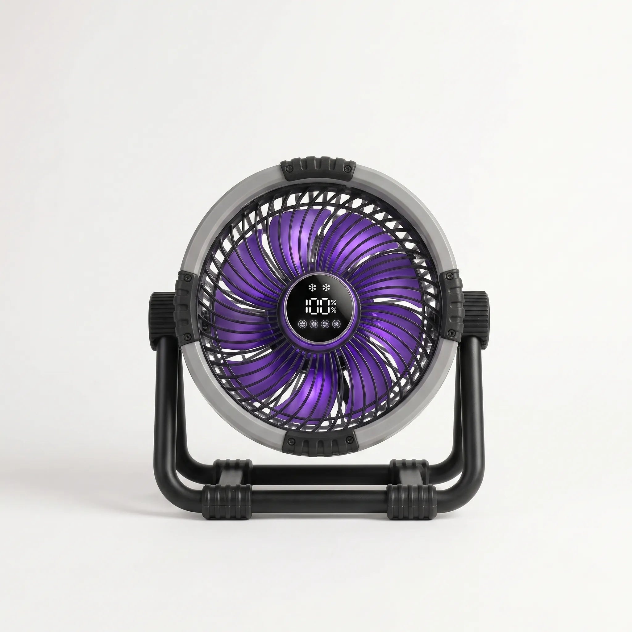 Camping Fan with LED Light and Carry Case