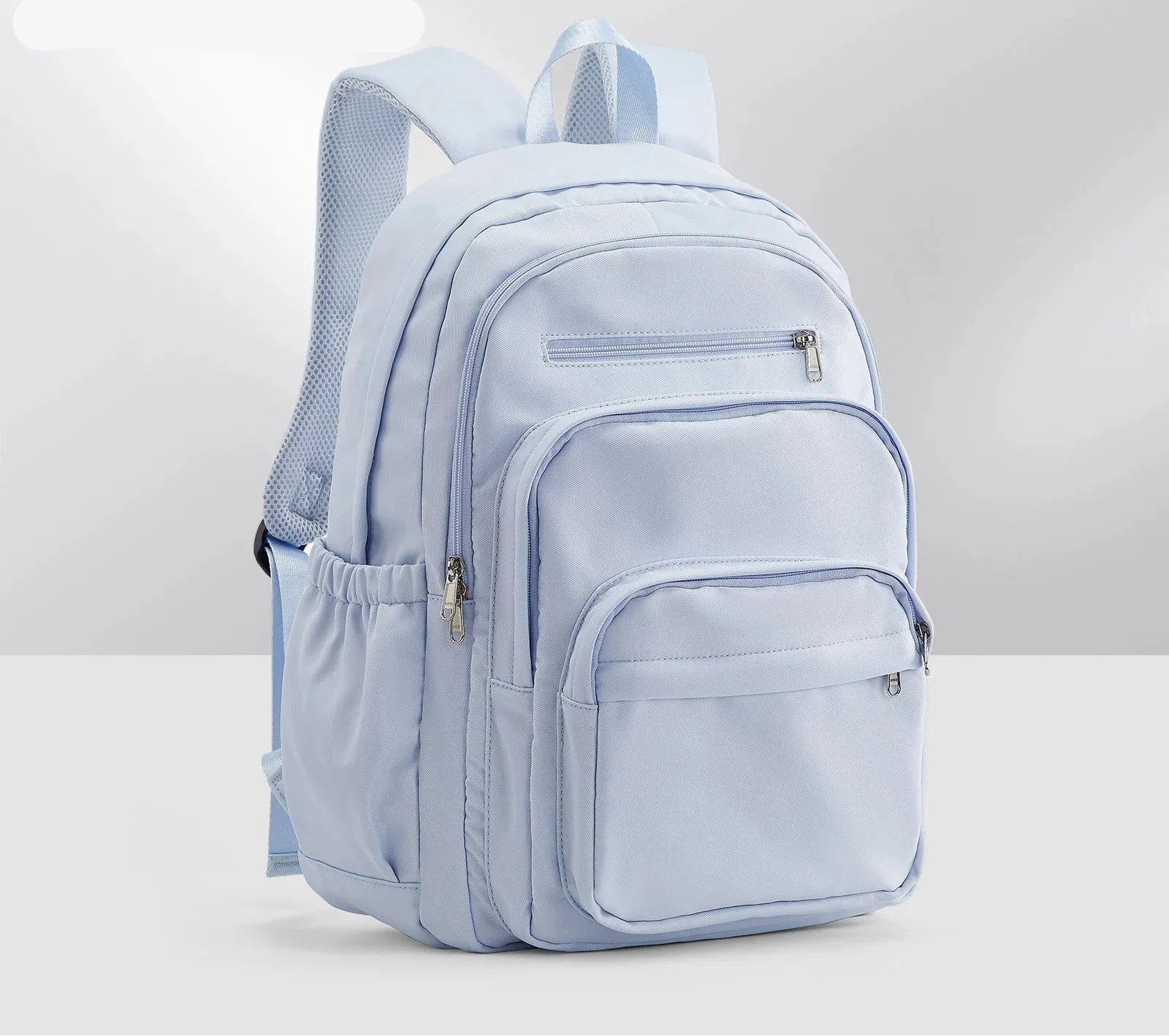 Backpack in Nylon with Multiple Zip Pockets for Everyday Use