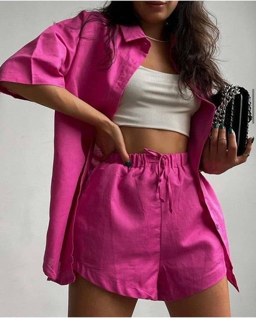 Women's Loose Fit Pyjama Set | Striped Nightwear