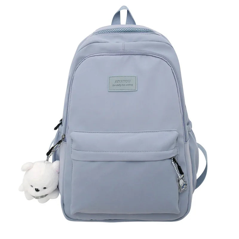 Backpack in Nylon with Front Zip Pocket for Everyday Use