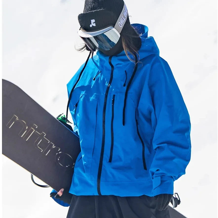 Women's Waterproof Padded Ski Jacket with Hood