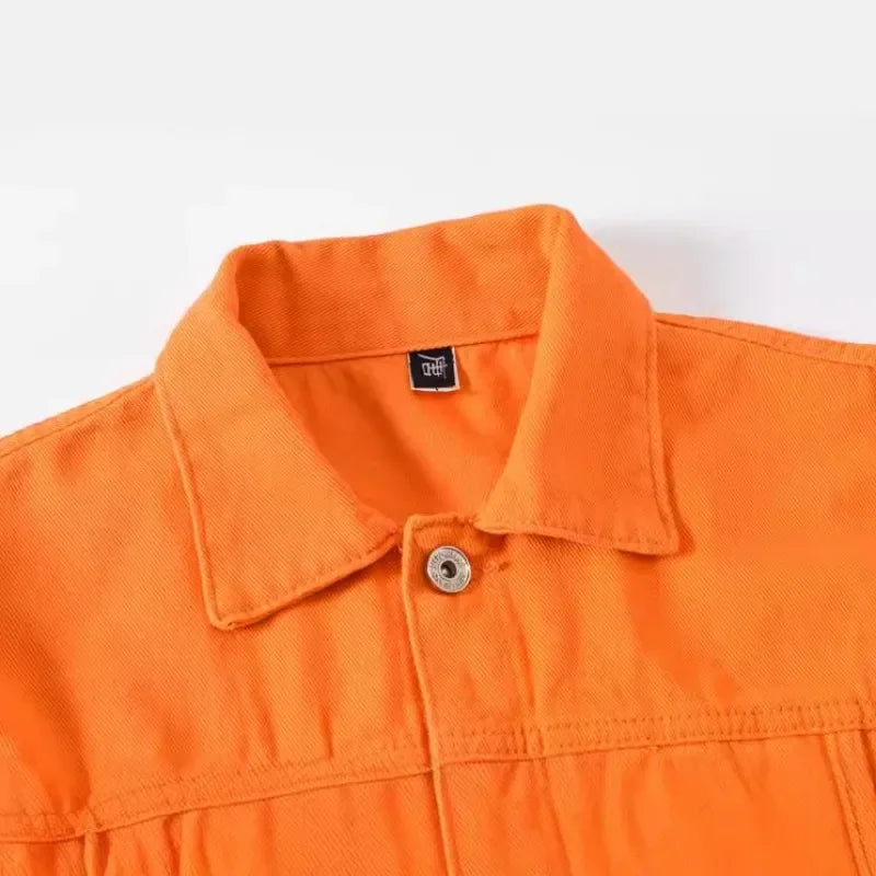 Lightweight Cotton Denim Jacket with Button Front