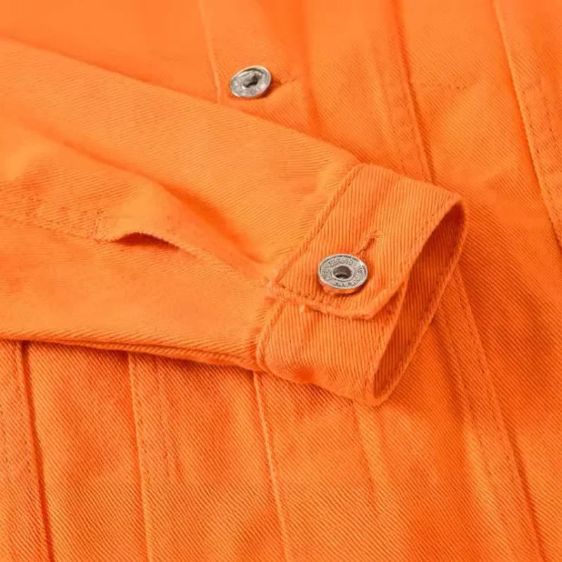 Lightweight Cotton Denim Jacket with Button Front