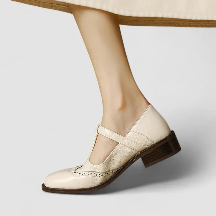 Women's Leather Look Mary Jane Shoes