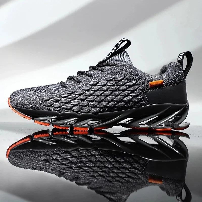 Baskets de course en mesh avec semelle de style lame