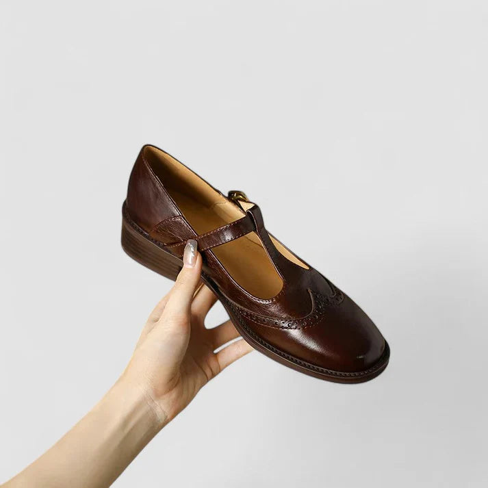 Women's Leather Look Mary Jane Shoes