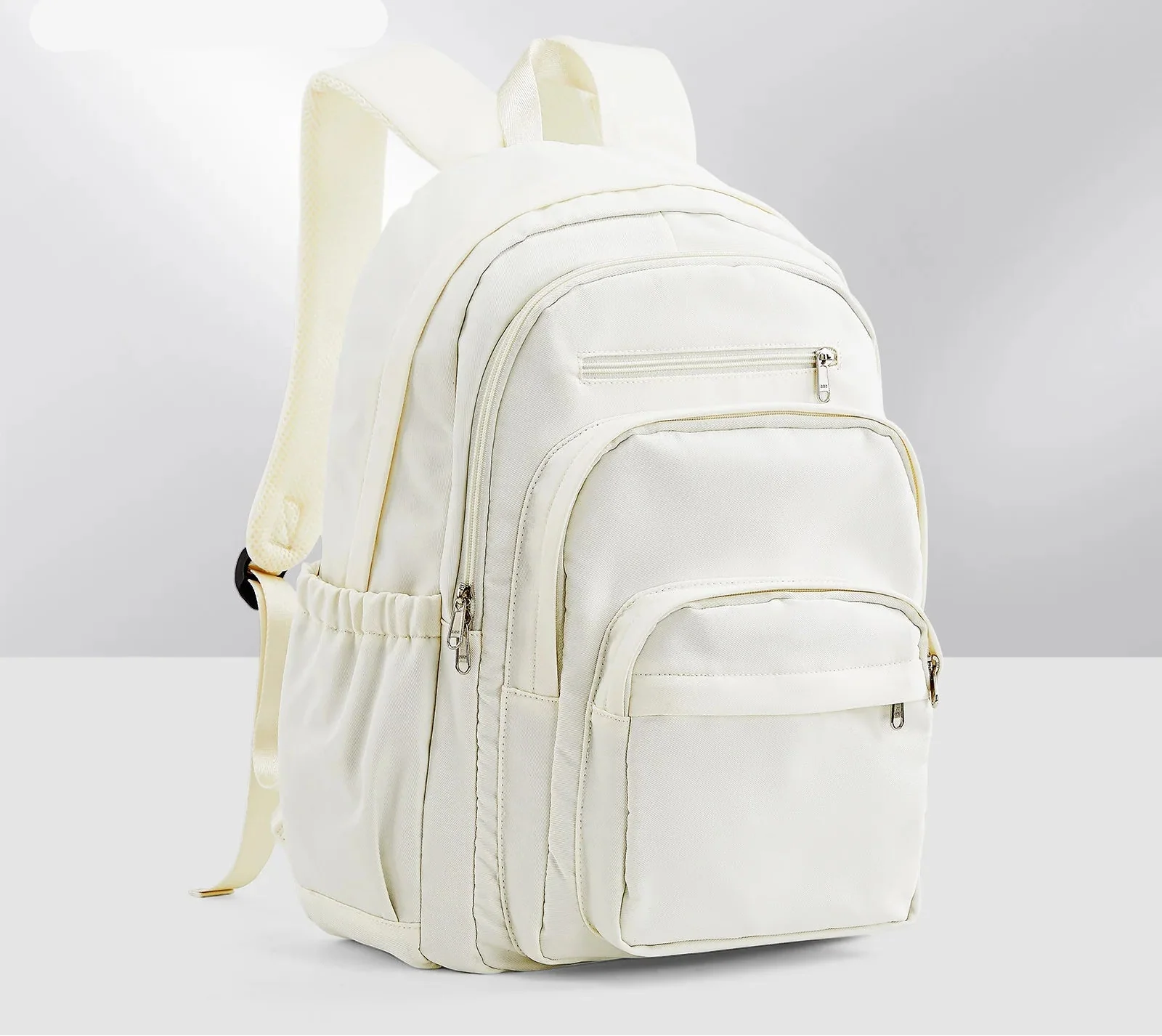 Backpack in Nylon with Multiple Zip Pockets for Everyday Use