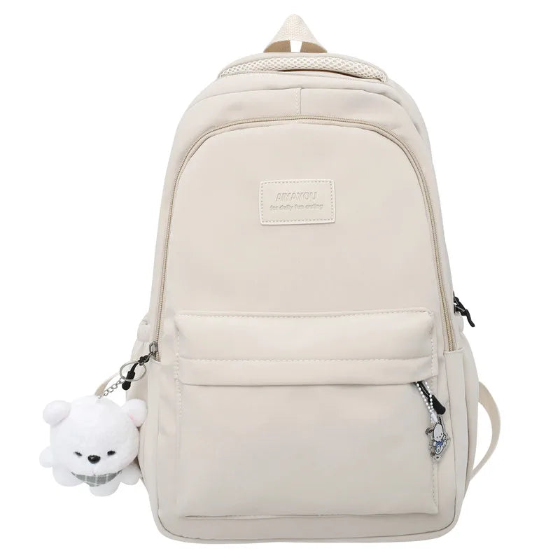 Backpack in Nylon with Front Zip Pocket for Everyday Use