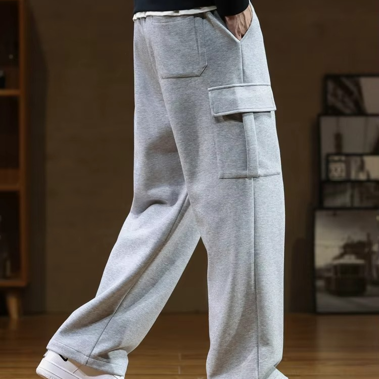 Men's Cotton Cargo Trousers | Loose Fit Multi-Pocket