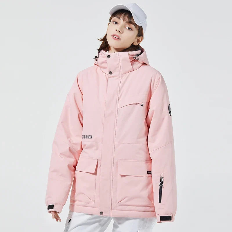 Women's Hooded Ski Jacket and Salopettes Set