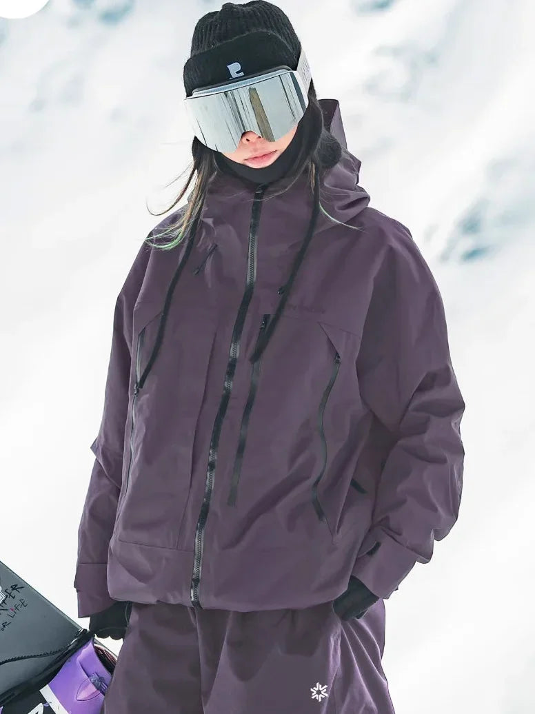 Women's Waterproof Padded Ski Jacket with Hood