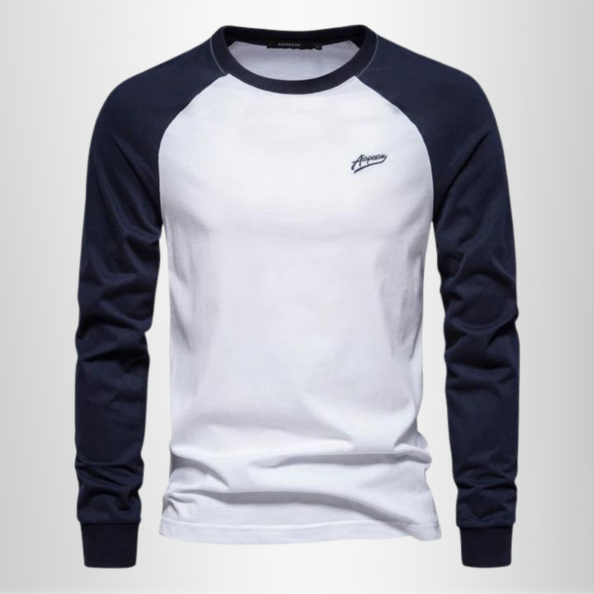 Męski T-shirt z rękawami raglanowymi i długim rękawem