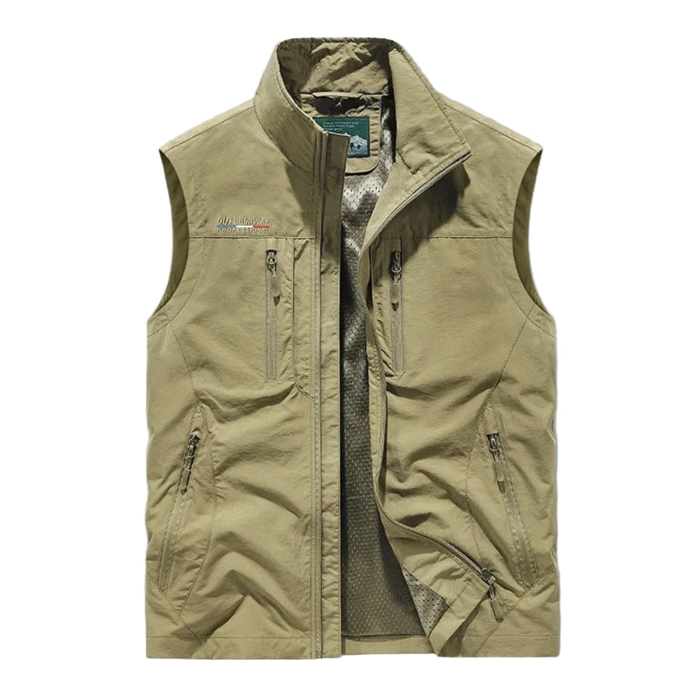 Utility Gilet Vest with Multiple Zip Pockets