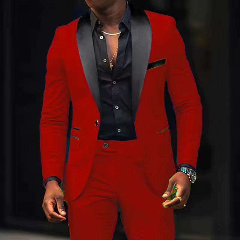 Men's Slim Fit Suit | Two Piece Formal Jacket and Trousers