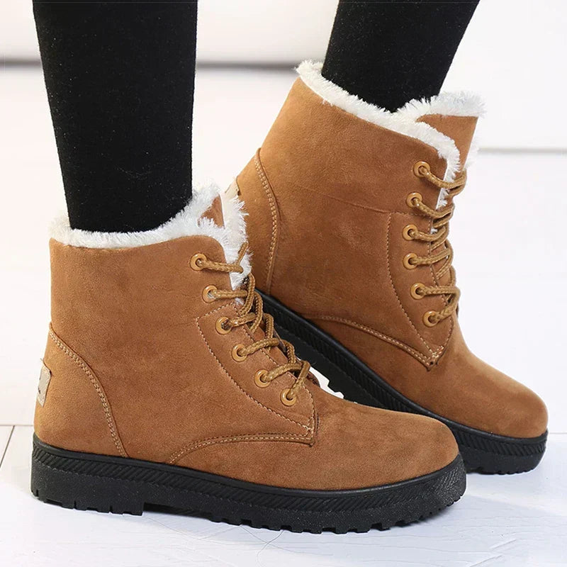 Bottes d’hiver pour femme doublées de polaire | Bottines à lacets