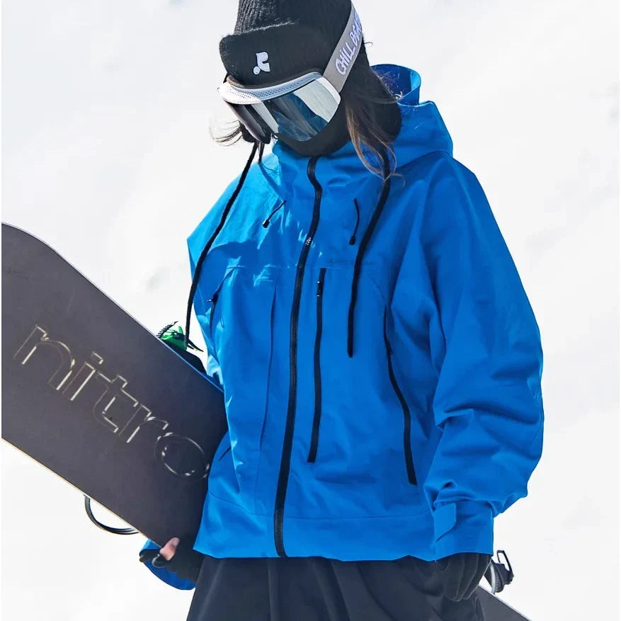Women's Waterproof Padded Ski Jacket with Hood