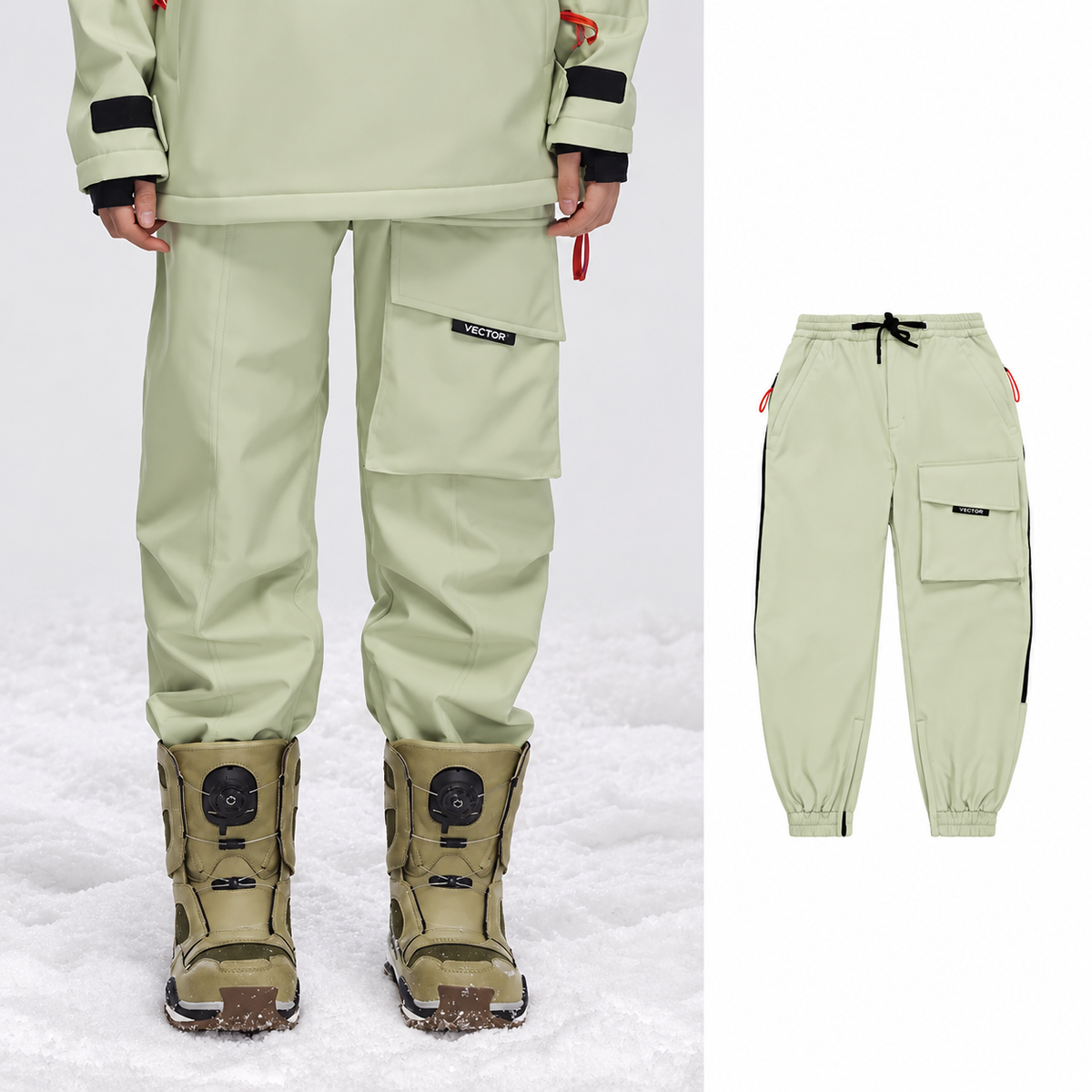 Unisex Half-Zip Hooded Ski Jacket & Trousers Set