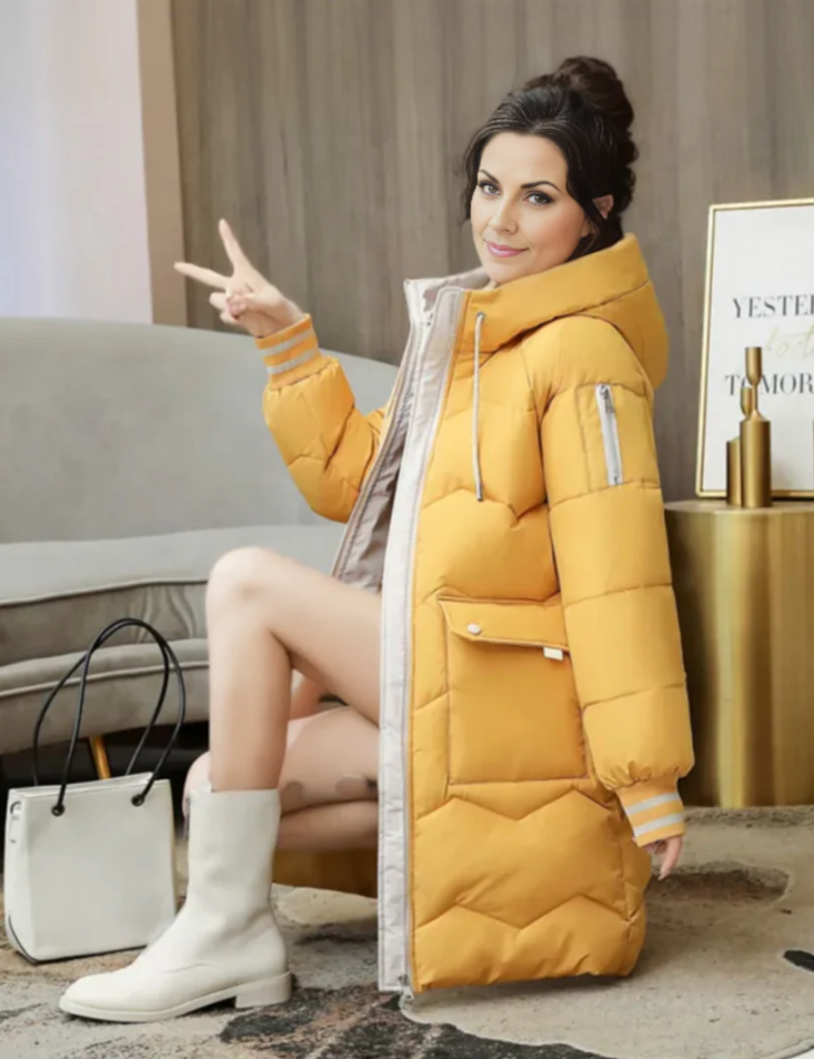 Women’s Longline Hooded Puffer Coat