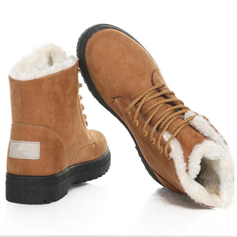 Bottes d’hiver pour femme doublées de polaire | Bottines à lacets
