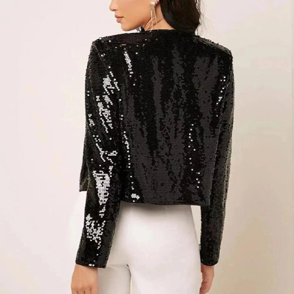 Women's Sequin Cropped Jacket