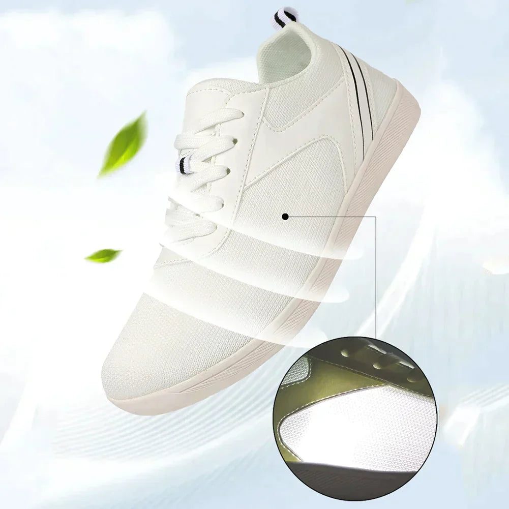 Chaussures de course respirantes en mesh à lacets sur le devant