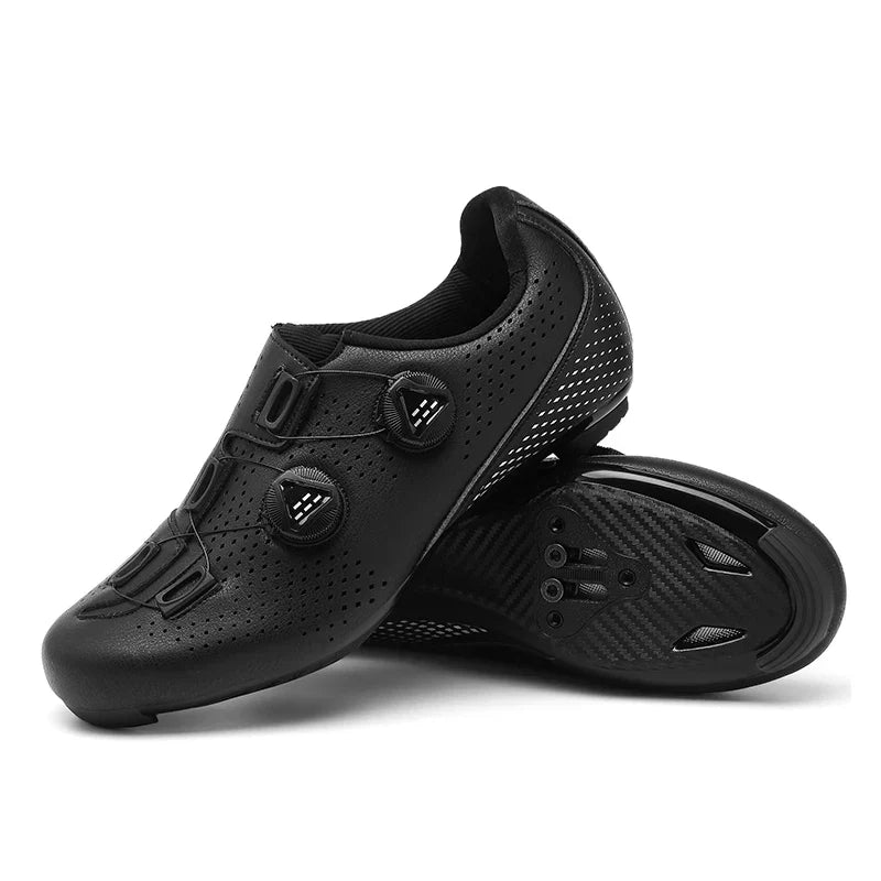 Cycling Shoes with Dial Closure and Perforated Upper