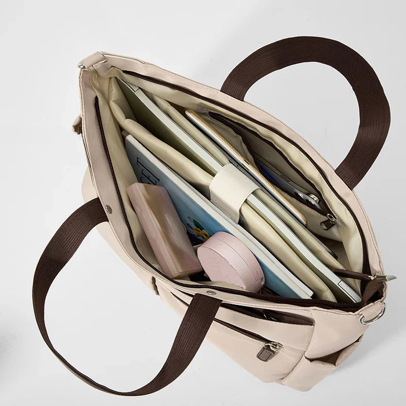 Tote Bag in Faux Leather with Structured Silhouette