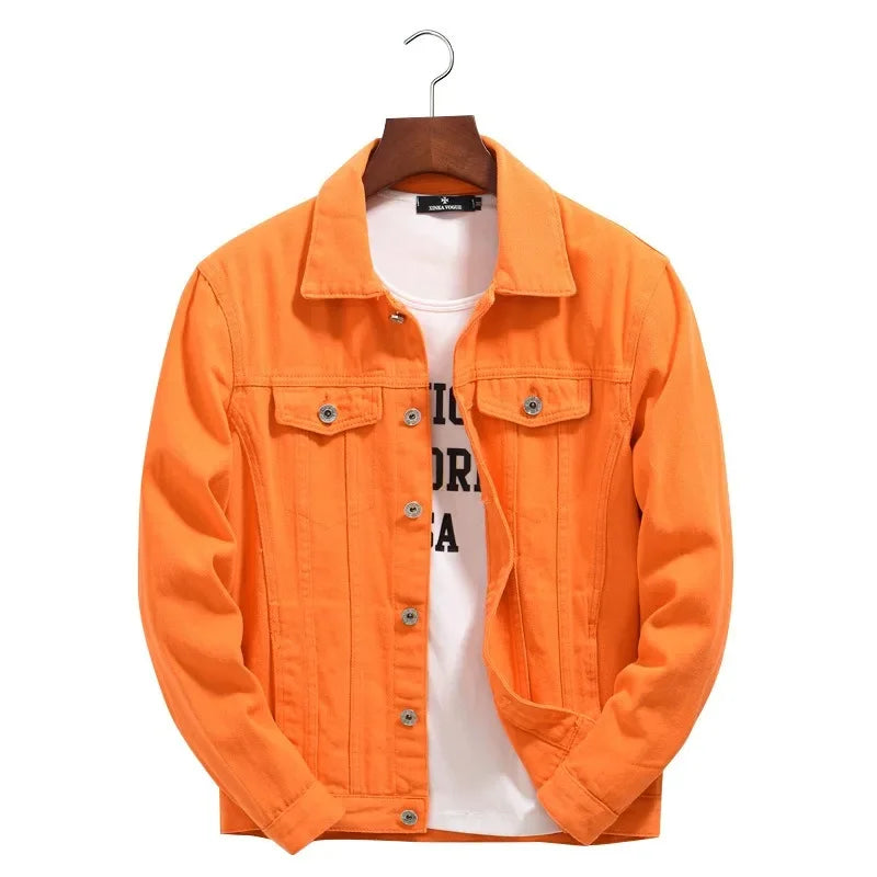 Lightweight Cotton Denim Jacket with Button Front