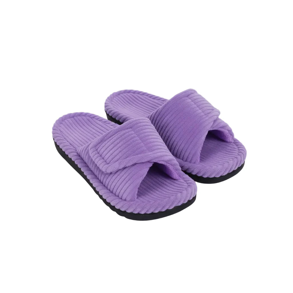 Women's Adjustable Corduroy House Sliders