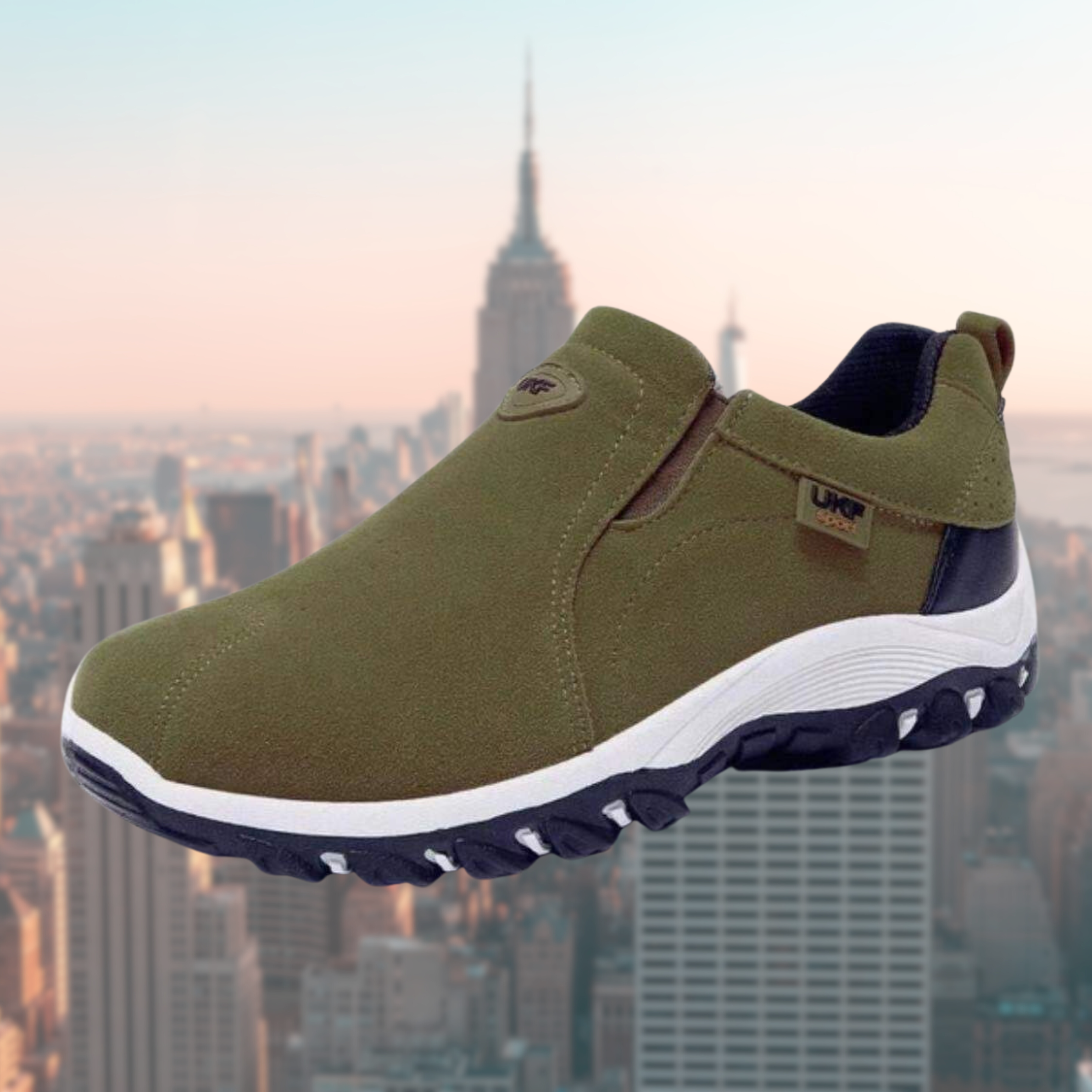 Men's Slip-On Walking Trainers with Cushioned Sole