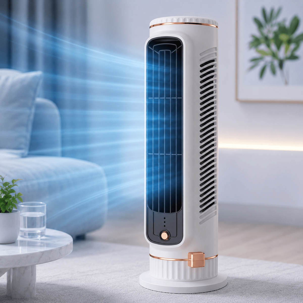 Compact Tower Fan with Quiet Operation