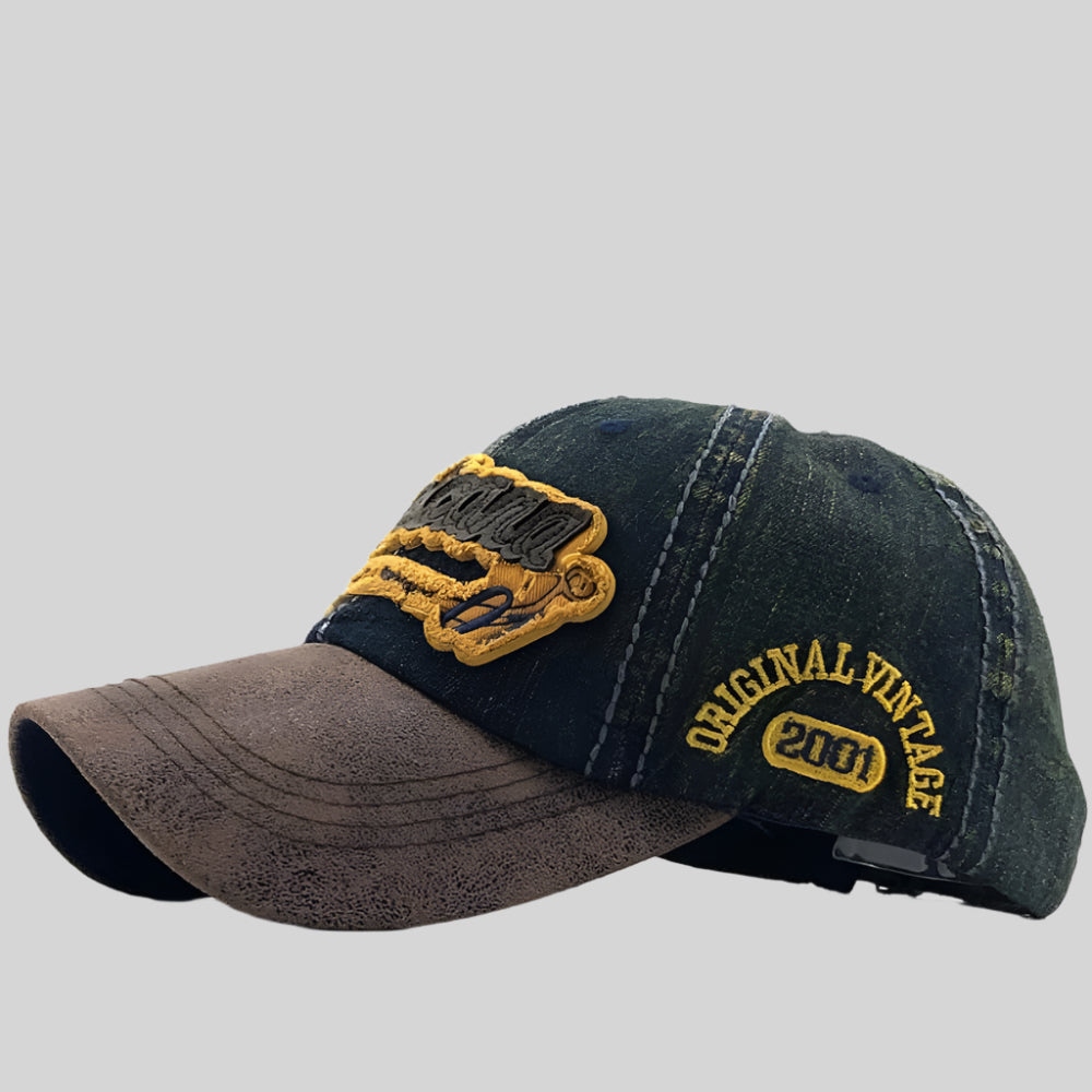 Washed Baseball Cap with Contrast Brim