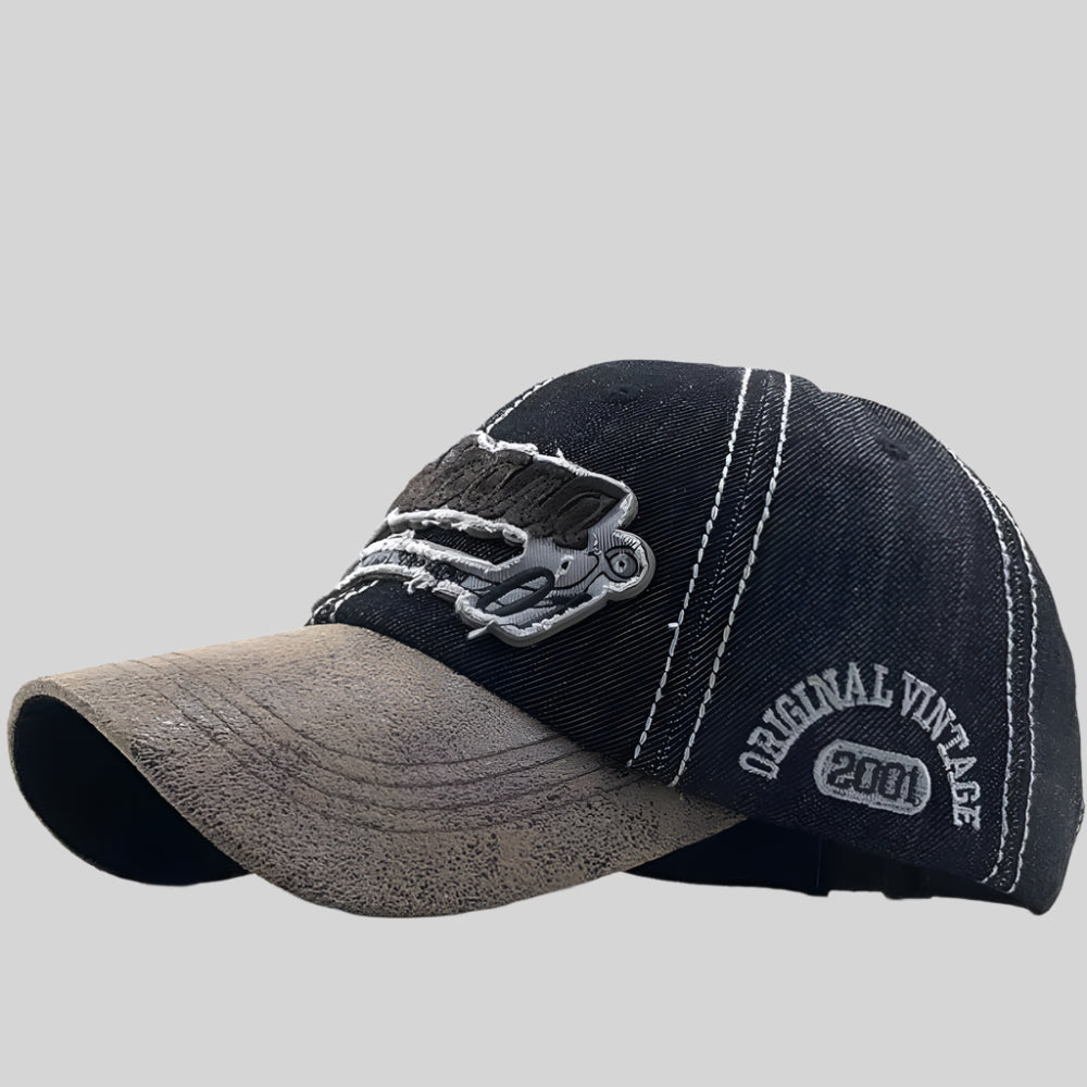 Washed Baseball Cap with Contrast Brim