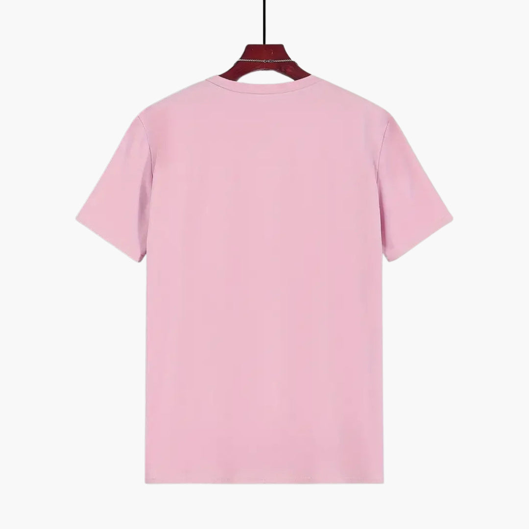 Men's Crew Neck T-Shirt with Curved Hem