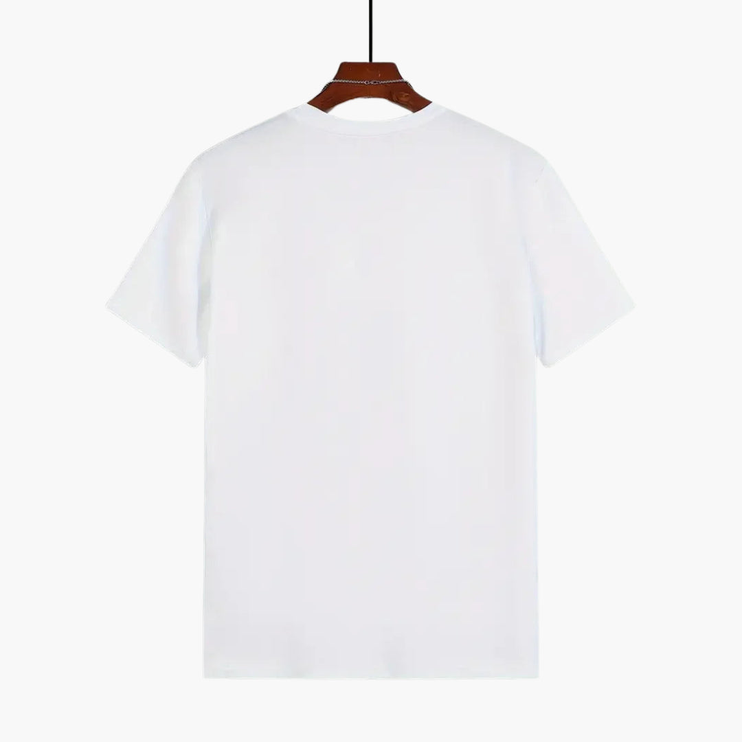 Men's Crew Neck T-Shirt with Curved Hem