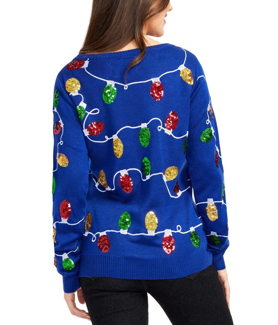 Pull avec lumières de Noël pour femme