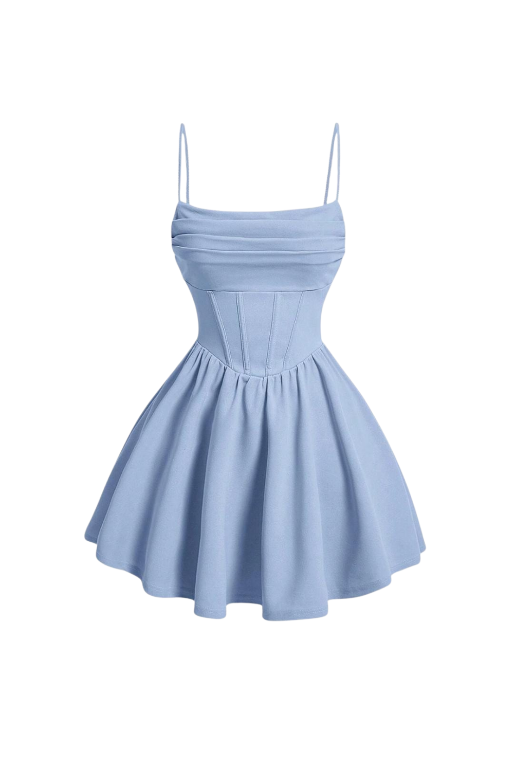 Corset Mini Dress with Fit-and-Flare Skirt