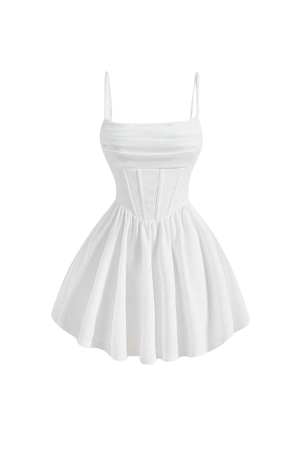 Corset Mini Dress with Fit-and-Flare Skirt