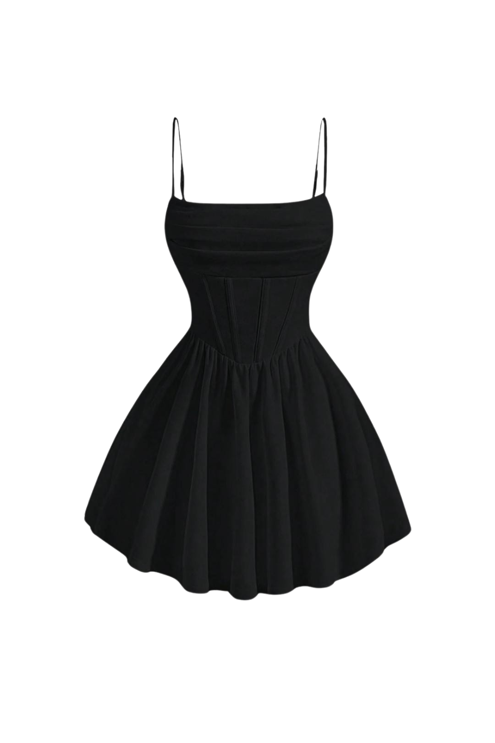 Corset Mini Dress with Fit-and-Flare Skirt