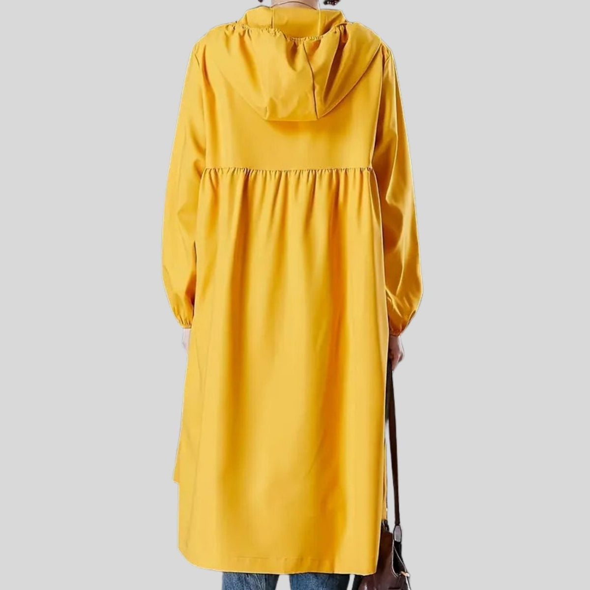 Women's Long Waterproof Rain Coat with Hood