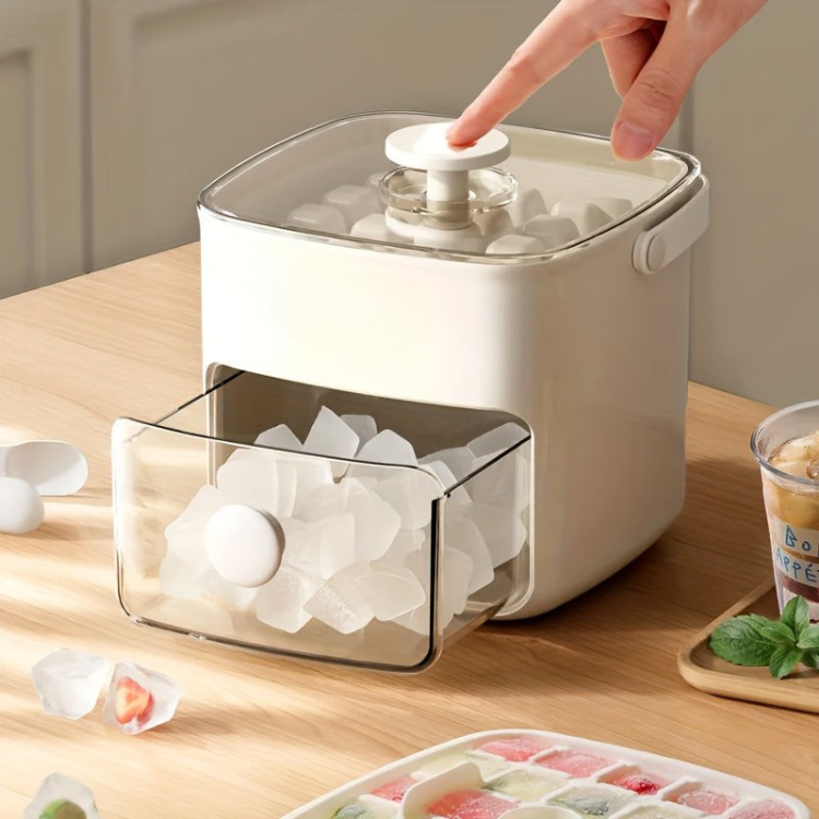 Ice Cube Maker with Storage Drawer