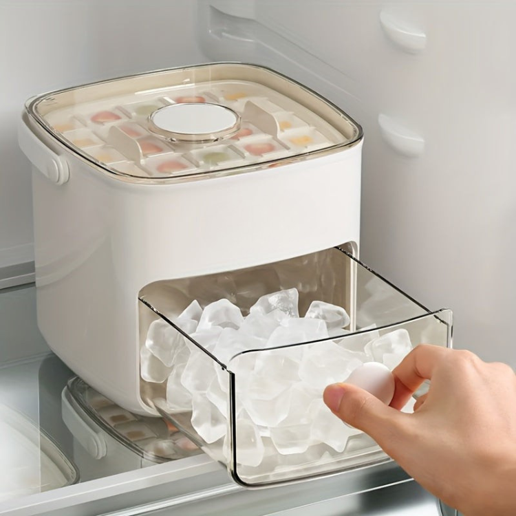 Ice Cube Maker with Storage Drawer