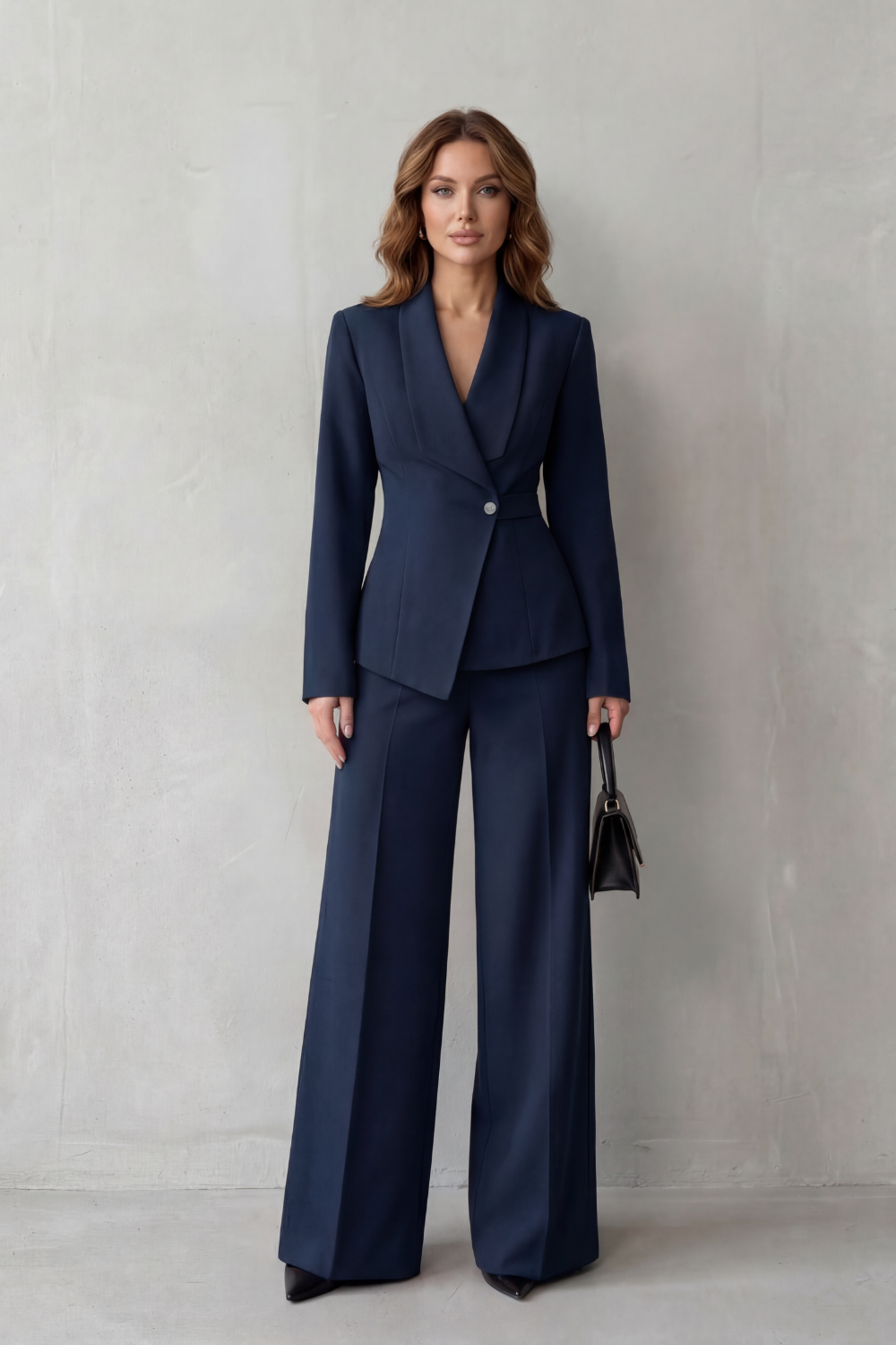 Women’s Tailored Blazer & Wide Leg Trouser Suit Set