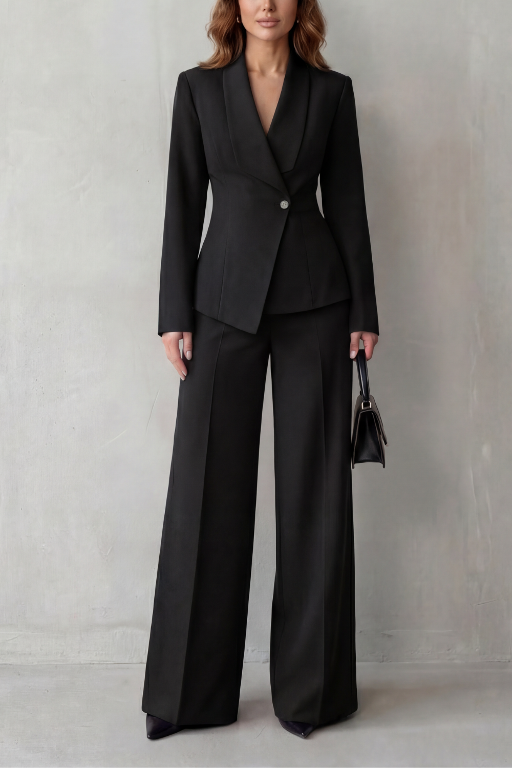 Women’s Tailored Blazer & Wide Leg Trouser Suit Set