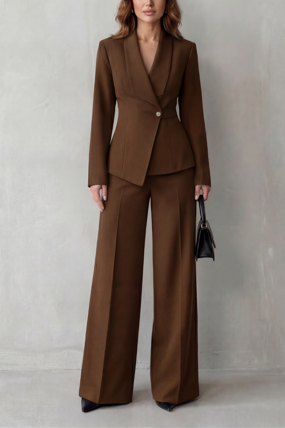 Women’s Tailored Blazer & Wide Leg Trouser Suit Set