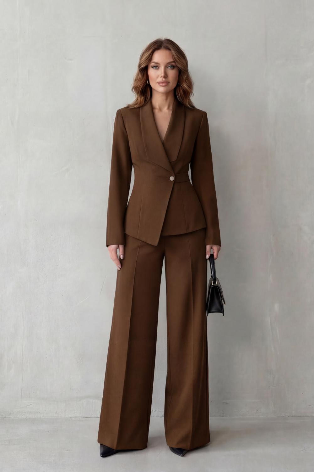 Women’s Tailored Blazer & Wide Leg Trouser Suit Set